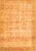 Serging Thickness of Machine Washable Persian Orange Traditional Area Rugs, wshtr4479org