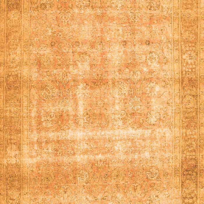 Serging Thickness of Machine Washable Persian Orange Traditional Area Rugs, wshtr4479org