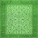 Serging Thickness of Persian Green Traditional Rug, tr447grn