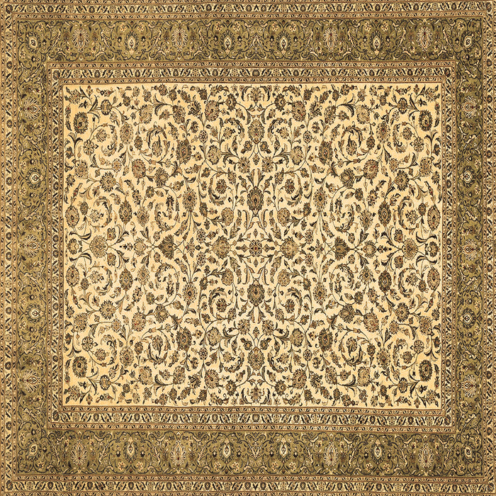 Square Persian Brown Traditional Rug, tr447brn