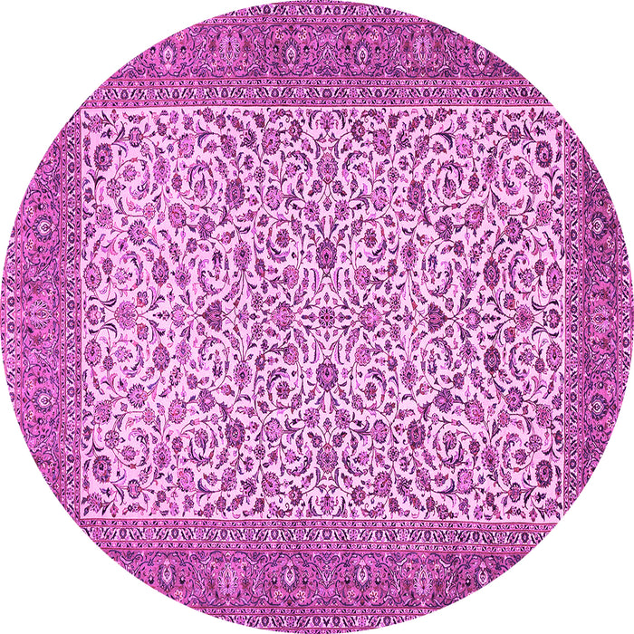 Round Persian Pink Traditional Rug, tr447pnk