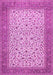 Machine Washable Persian Pink Traditional Rug, wshtr447pnk