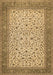 Machine Washable Persian Brown Traditional Rug, wshtr447brn