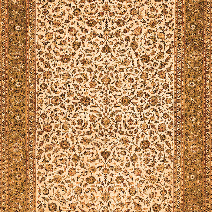 Serging Thickness of Machine Washable Persian Orange Traditional Area Rugs, wshtr447org