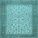 Square Persian Light Blue Traditional Rug, tr447lblu