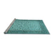 Sideview of Machine Washable Persian Light Blue Traditional Rug, wshtr447lblu