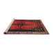 Sideview of Machine Washable Traditional Brown Rug, wshtr448