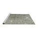 Sideview of Machine Washable Traditional Sage Green Rug, wshtr4480