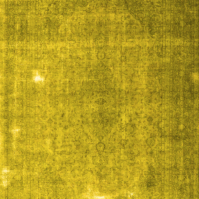 Machine Washable Persian Yellow Traditional Rug, wshtr4480yw