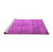 Sideview of Machine Washable Persian Pink Traditional Rug, wshtr4480pnk