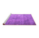 Sideview of Machine Washable Persian Purple Traditional Area Rugs, wshtr4480pur