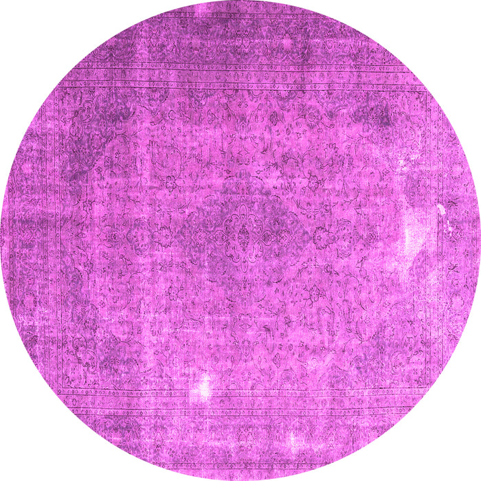 Round Persian Pink Traditional Rug, tr4480pnk