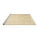 Sideview of Machine Washable Traditional Gold Rug, wshtr4481