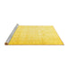 Sideview of Machine Washable Persian Yellow Traditional Rug, wshtr4481yw