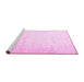 Sideview of Machine Washable Persian Pink Traditional Rug, wshtr4481pnk