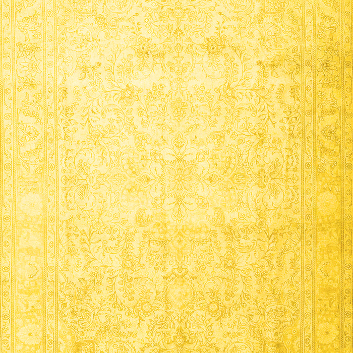 Machine Washable Persian Yellow Traditional Rug, wshtr4481yw