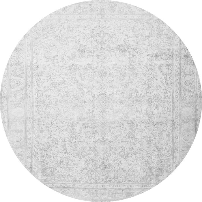 Machine Washable Persian Gray Traditional Rug, wshtr4481gry