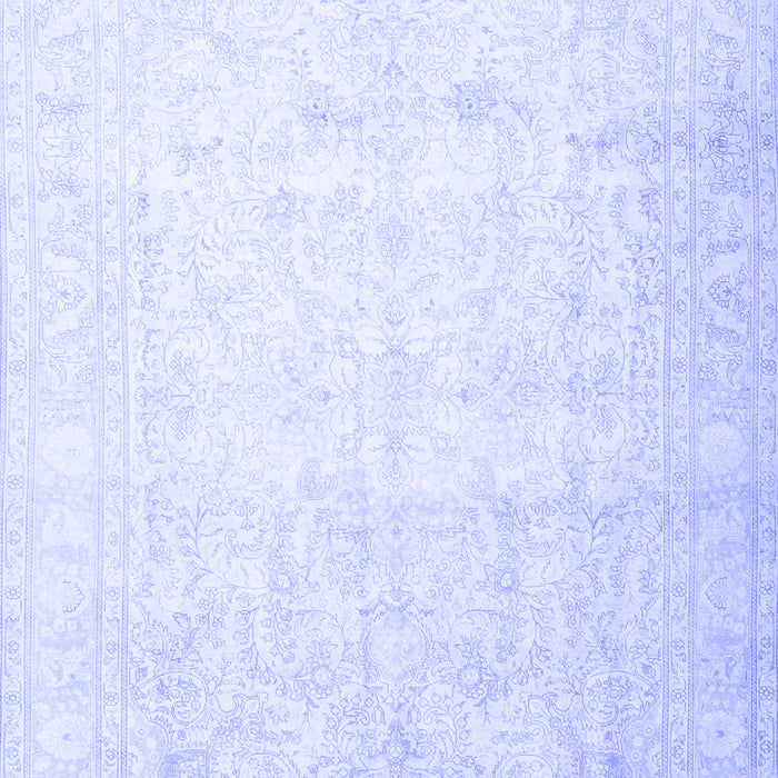 Machine Washable Persian Blue Traditional Rug, wshtr4481blu