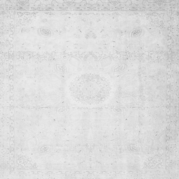 Round Machine Washable Persian Gray Traditional Rug, wshtr4482gry