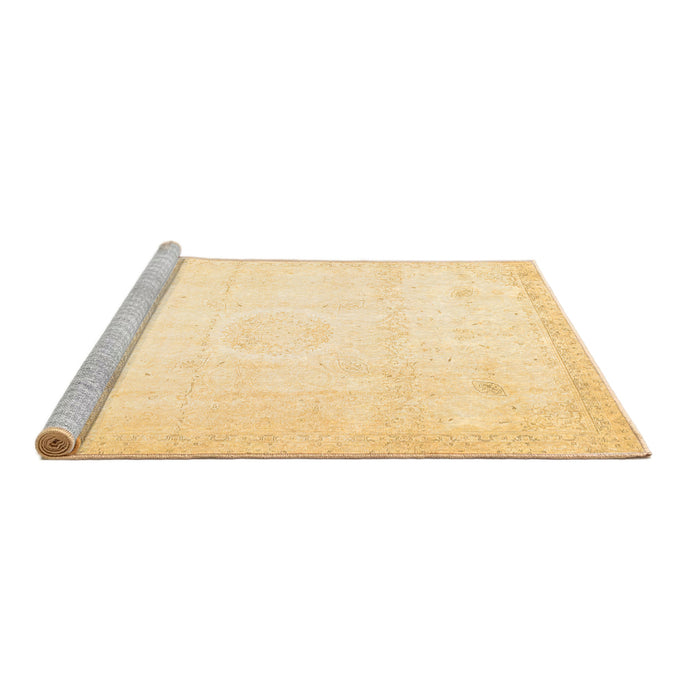 Sideview of Machine Washable Persian Brown Traditional Rug, wshtr4482brn