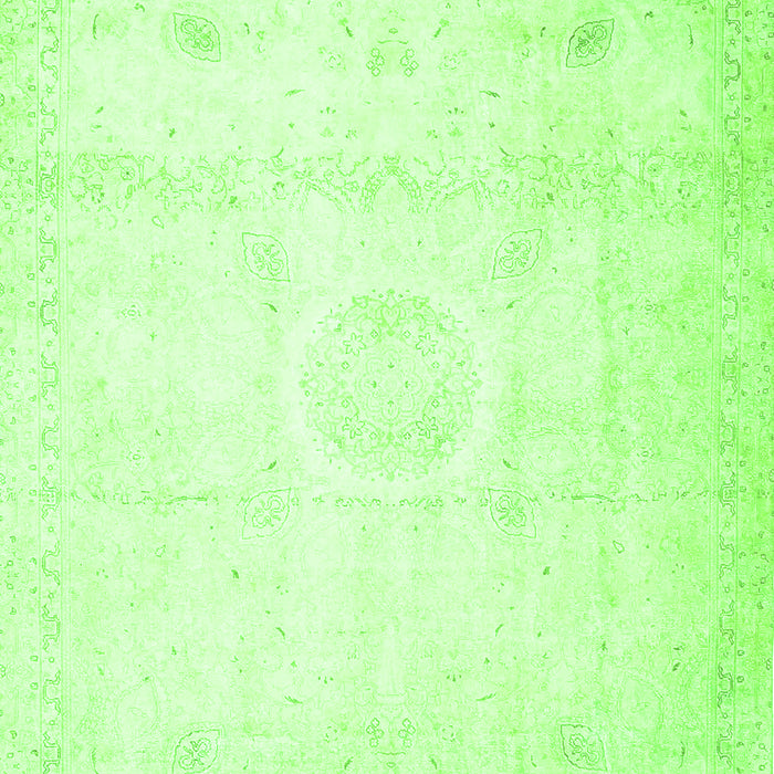 Serging Thickness of Machine Washable Persian Green Traditional Area Rugs, wshtr4482grn