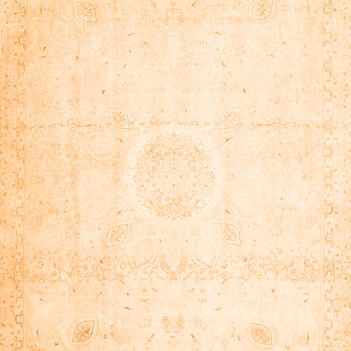 Serging Thickness of Machine Washable Persian Orange Traditional Area Rugs, wshtr4482org