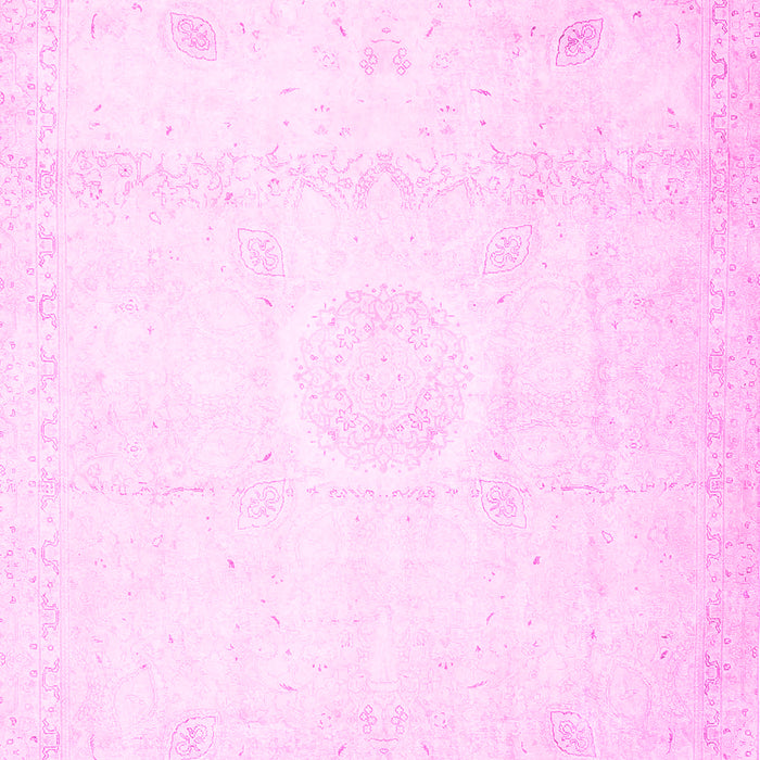 Machine Washable Persian Pink Traditional Rug, wshtr4482pnk