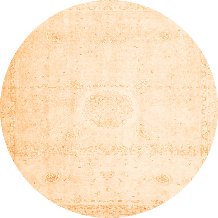 Square Persian Orange Traditional Rug, tr4482org