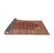 Sideview of Traditional Light Copper Gold Persian Rug, tr4483