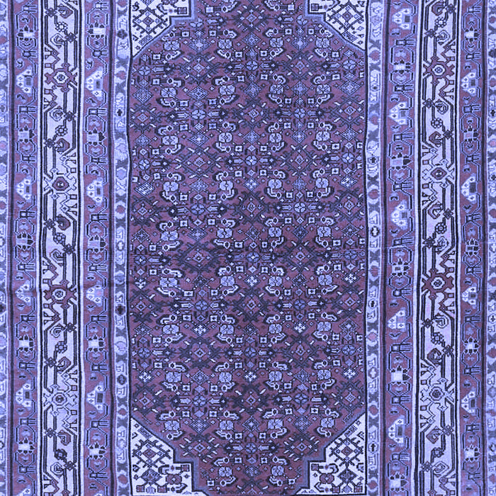 Machine Washable Persian Blue Traditional Rug, wshtr4483blu