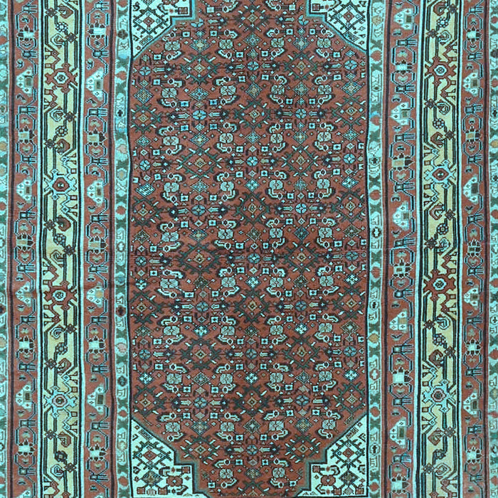 Machine Washable Persian Light Blue Traditional Rug, wshtr4483lblu