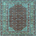 Square Persian Light Blue Traditional Rug, tr4483lblu