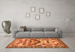 Machine Washable Persian Orange Traditional Area Rugs in a Living Room, wshtr4484org