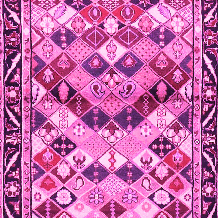 Machine Washable Persian Pink Traditional Rug, wshtr4484pnk