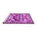 Sideview of Machine Washable Persian Purple Traditional Area Rugs, wshtr4484pur