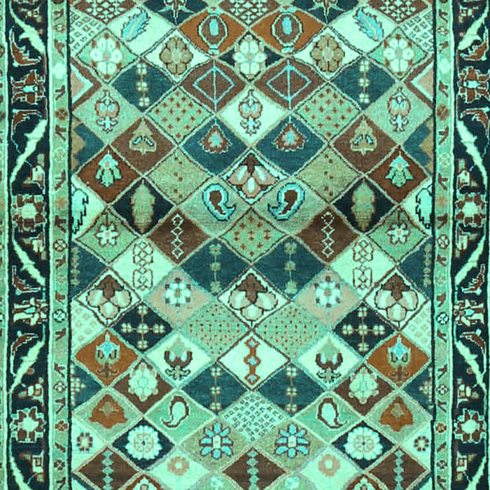 Machine Washable Persian Turquoise Traditional Area Rugs, wshtr4484turq