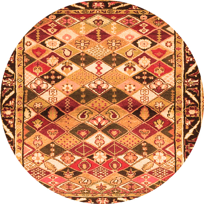 Square Persian Orange Traditional Rug, tr4484org