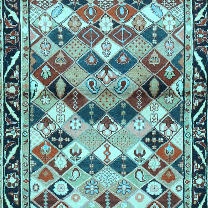 Machine Washable Persian Light Blue Traditional Rug, wshtr4484lblu