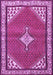 Machine Washable Medallion Purple Traditional Area Rugs, wshtr4485pur