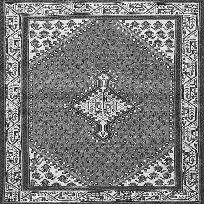 Serging Thickness of Medallion Gray Traditional Rug, tr4485gry