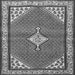 Serging Thickness of Medallion Gray Traditional Rug, tr4485gry