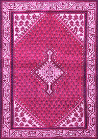 Medallion Pink Traditional Rug, tr4485pnk