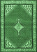 Medallion Emerald Green Traditional Rug, tr4485emgrn