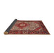 Sideview of Traditional Copper Red Pink Medallion Rug, tr4486