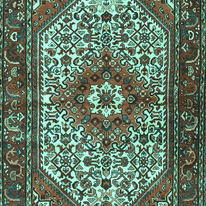 Medallion Turquoise Traditional Rug, tr4486turq