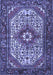 Medallion Blue Traditional Rug, tr4486blu