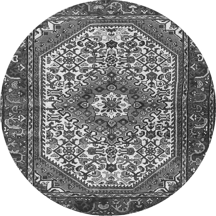 Square Medallion Gray Traditional Rug, tr4486gry
