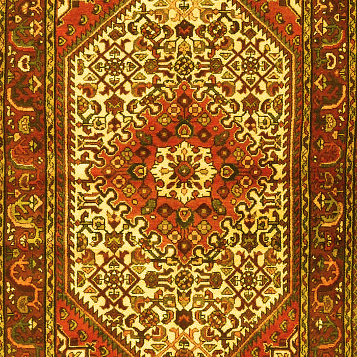Medallion Yellow Traditional Rug, tr4486yw