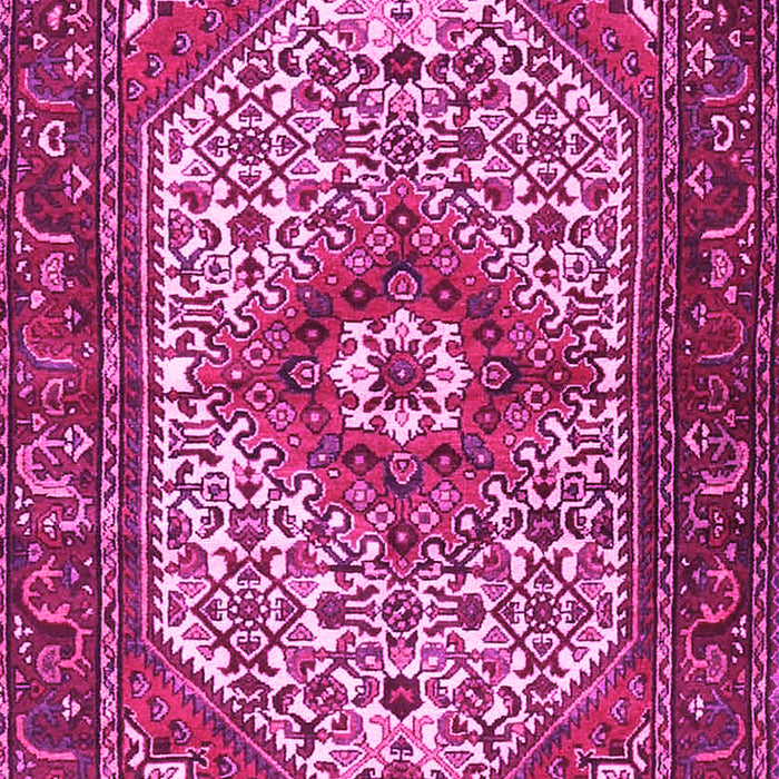 Machine Washable Medallion Pink Traditional Rug, wshtr4486pnk