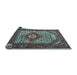 Sideview of Medallion Light Blue Traditional Rug, tr4486lblu